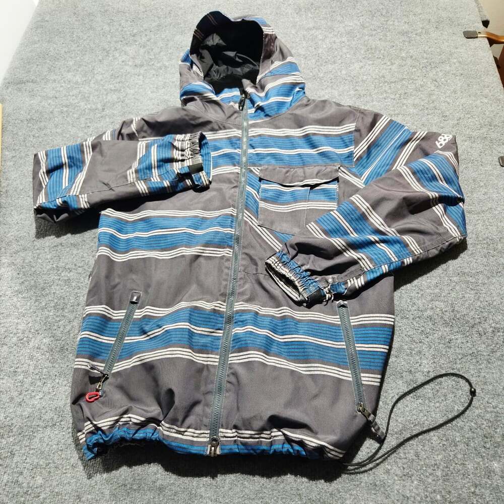 686 Striped Snowboard Jacket Blue Gray